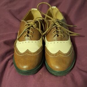 Brown and Tan Oxford Shoes